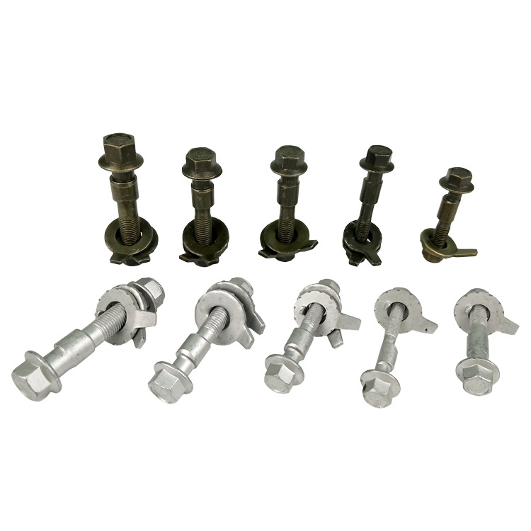 Ексцентрични болтове за четириколесно позициониране, клас 12.9, въглеродна стомана, повърхностна обработка Dacrotizing, DIN 65438-1993, дължина 80 мм