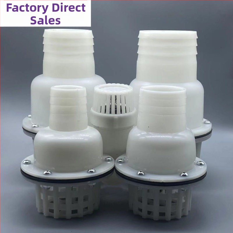 Samočerpajúce vodné čerpadlo s dolným ventilom, plastovým spätným ventilom a filtračným sitom