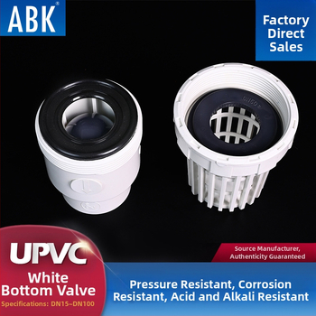 UPVC akváriová spätný ventil pre vodné čerpadlo — guľový spodný ventil, plastové potrubie