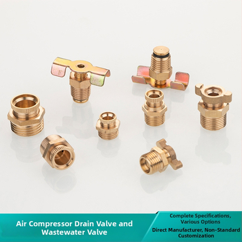 Vario drenažo vožtuvas oro kompresoriui, rankinis valdymas, vienakryptė srautas, vandens nutekėjimas