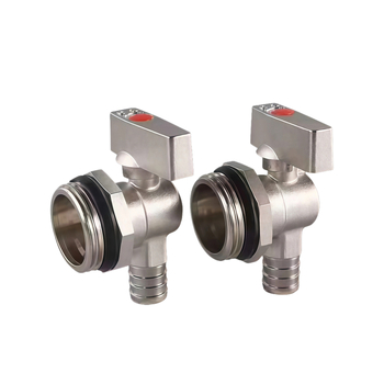 Дренажен клапан за подово отопление, меден, с медно-никелово покритие, спирално монтиране, за водни системи