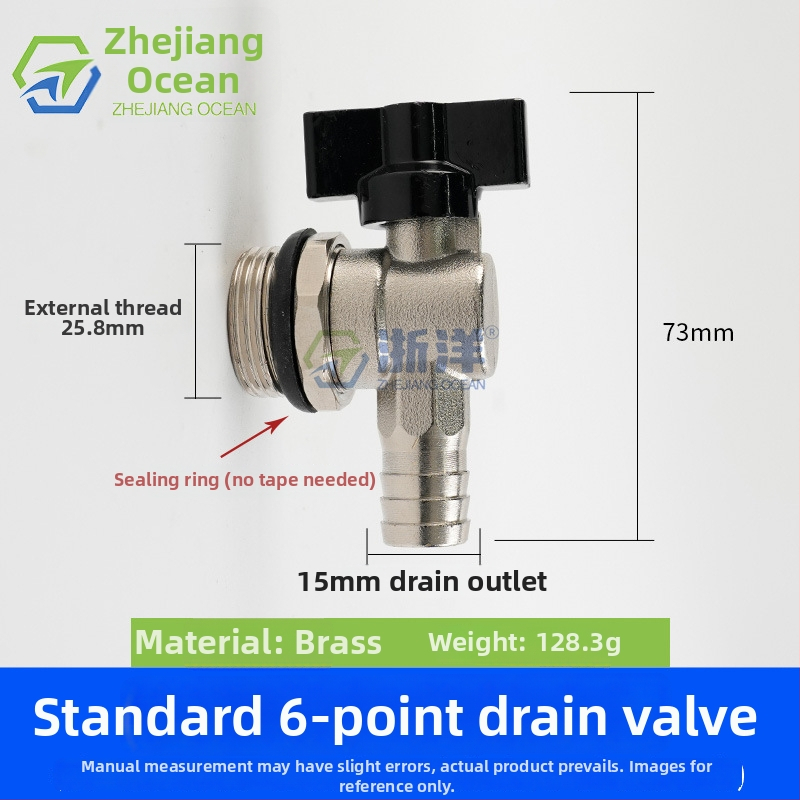 Drenážny ventil pre podlahové vykurovanie, meď, niklované povrchové úpravy, závitová montáž, pre vodu