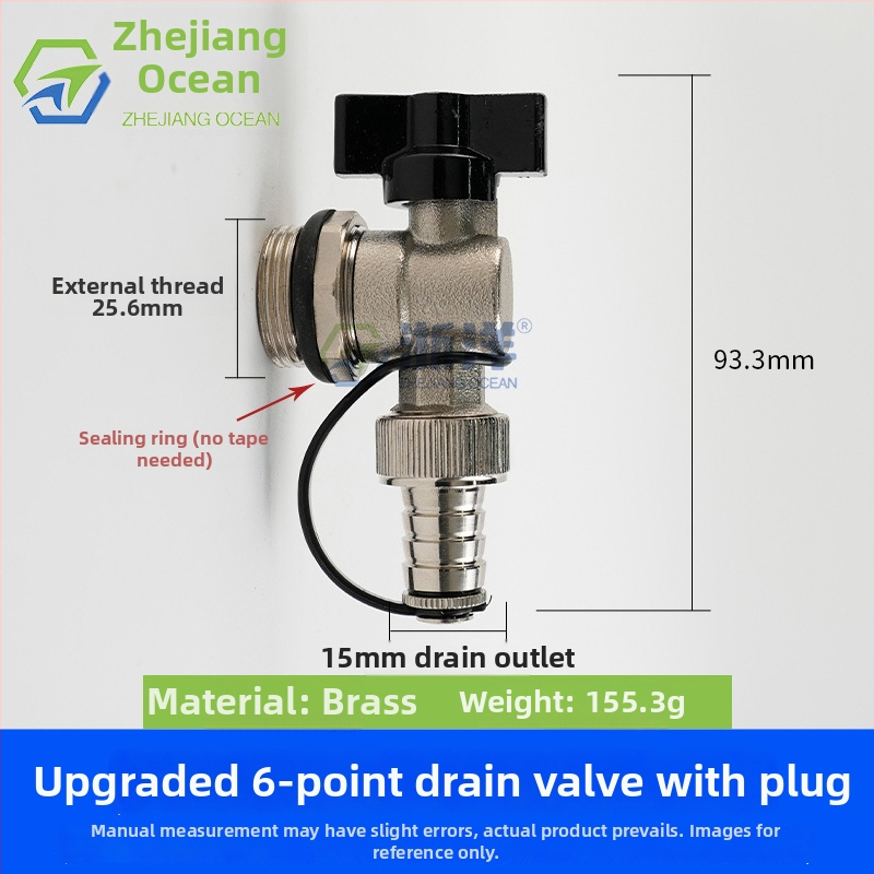 Drenážny ventil pre podlahové vykurovanie, meď, niklované povrchové úpravy, závitová montáž, pre vodu