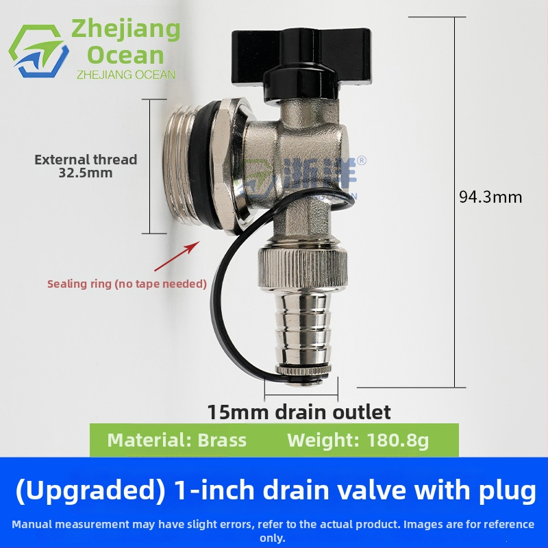 Drenážny ventil pre podlahové vykurovanie, meď, niklované povrchové úpravy, závitová montáž, pre vodu