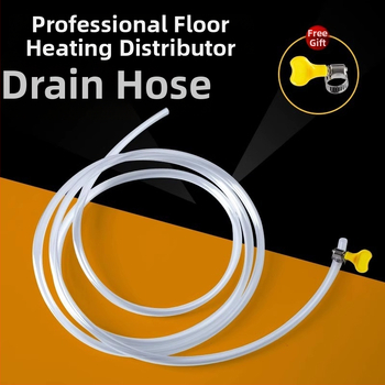 Pamata šildymo vamzdelis su oro išleidimo vožtuvu ir drenažo žarna