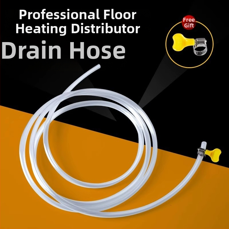 Pamata šildymo vamzdelis su oro išleidimo vožtuvu ir drenažo žarna