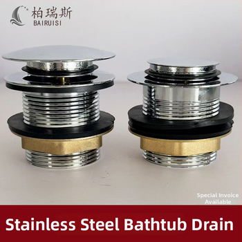 Roostevabast teras vannitoa äravool jalaga toimiv, mudel 222, barrel ventiil ja ühendused