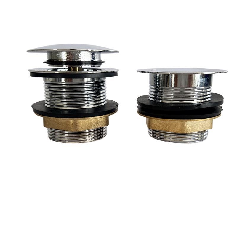 Неръждаем стоманен дренаж за вана с педално управление, отскочващ механизъм, модел 222, барабанен вентил и фитинги