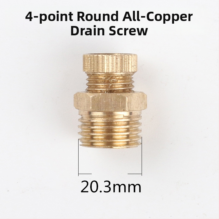 Bez eļļas kluss gaisa kompresora atvēršanas skrūvju vārsts — vara korpuss, manuāla darbība, vienvirziena plūsma, tauriņvārsts, ātra izplūdes vārsts