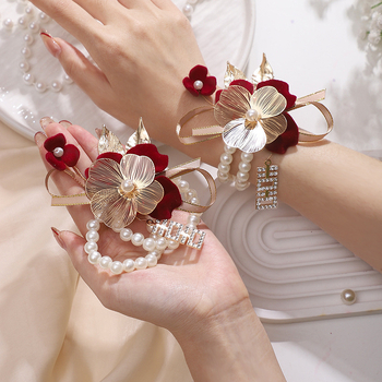 Draugės riešo gėlė — Mori įkvėptas vestuvinis aksesuaras, Korėjiško stiliaus rankos gėlė, Magpie qiao prekės ženklas, neprisitaikoma, Kinijos stilius