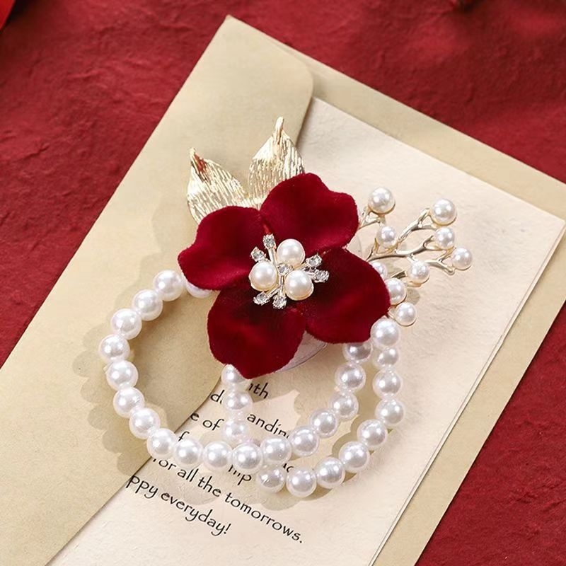 Draugės riešo gėlė — Mori įkvėptas vestuvinis aksesuaras, Korėjiško stiliaus rankos gėlė, Magpie qiao prekės ženklas, neprisitaikoma, Kinijos stilius