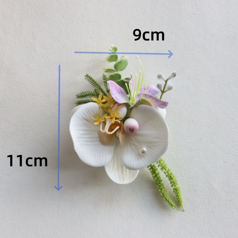 Vestuvinis riešo corsage iš šilko gėlių Calla Lily — dovana klasiokui