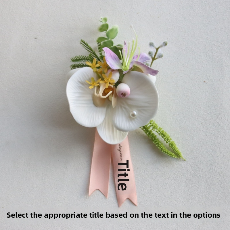 Vestuvinis riešo corsage iš šilko gėlių Calla Lily — dovana klasiokui