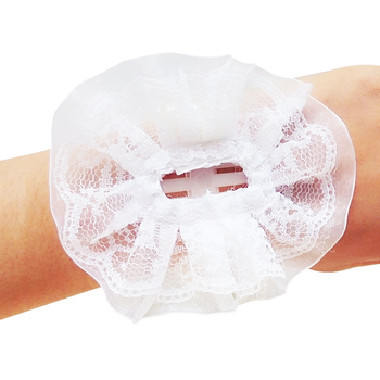 Perlų riešo žiedas nuotakoms, megztas iš siūlų, vestuvėms, į PP maišelį