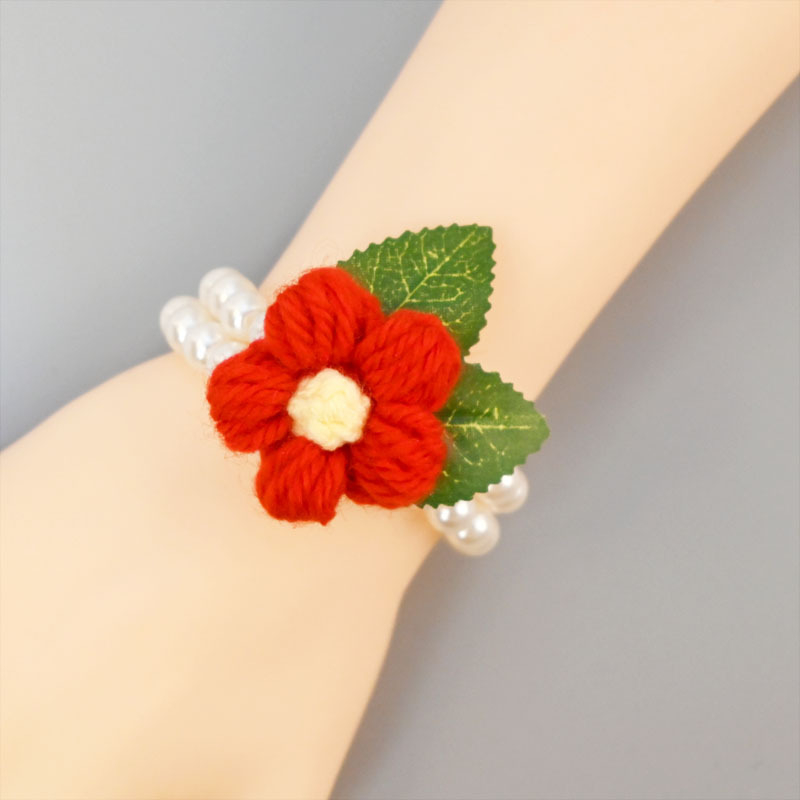 Сватбен корсаж с вълнено цвете и сплав, лепило за закрепване, възможност за печат на лого, персонализиране, едно парче, китайски стил