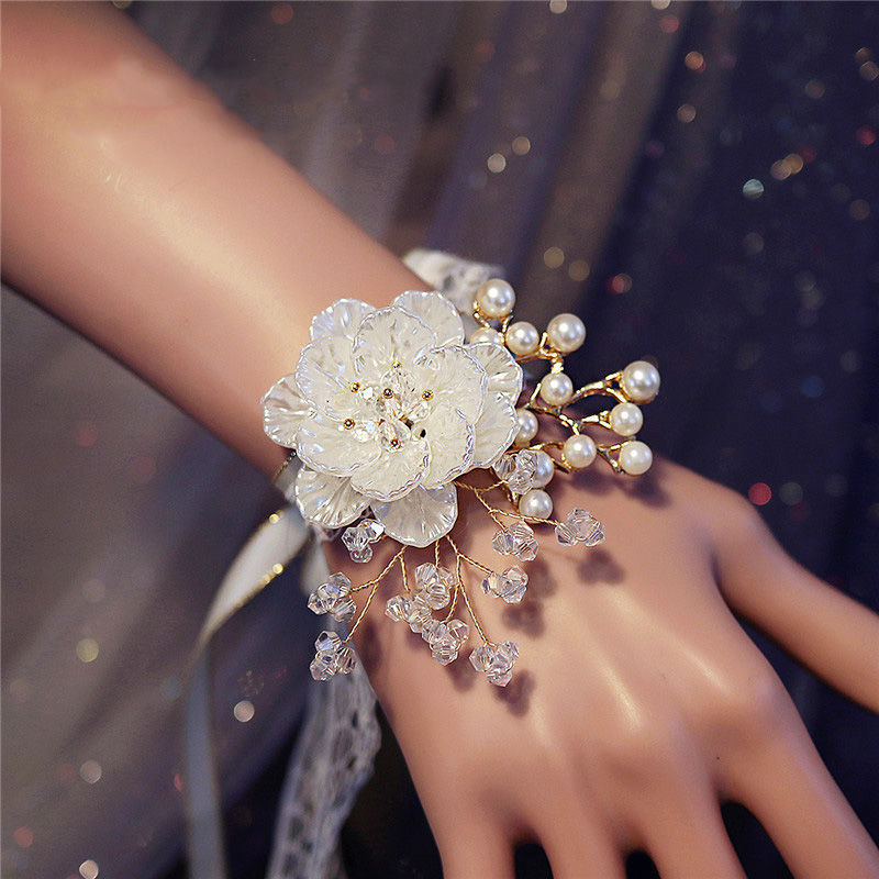 Сватбен комплект бутониери в корейски стил с горска тематика за младоженец и булка, броши за кумове, китки за шаферки и ръчно цвете за сестра (Стил: Корейски стил; Съдържание: Бутониери за младоженец и булка; Броши за кумове; Китки за шаферки; Ръчно цвете 