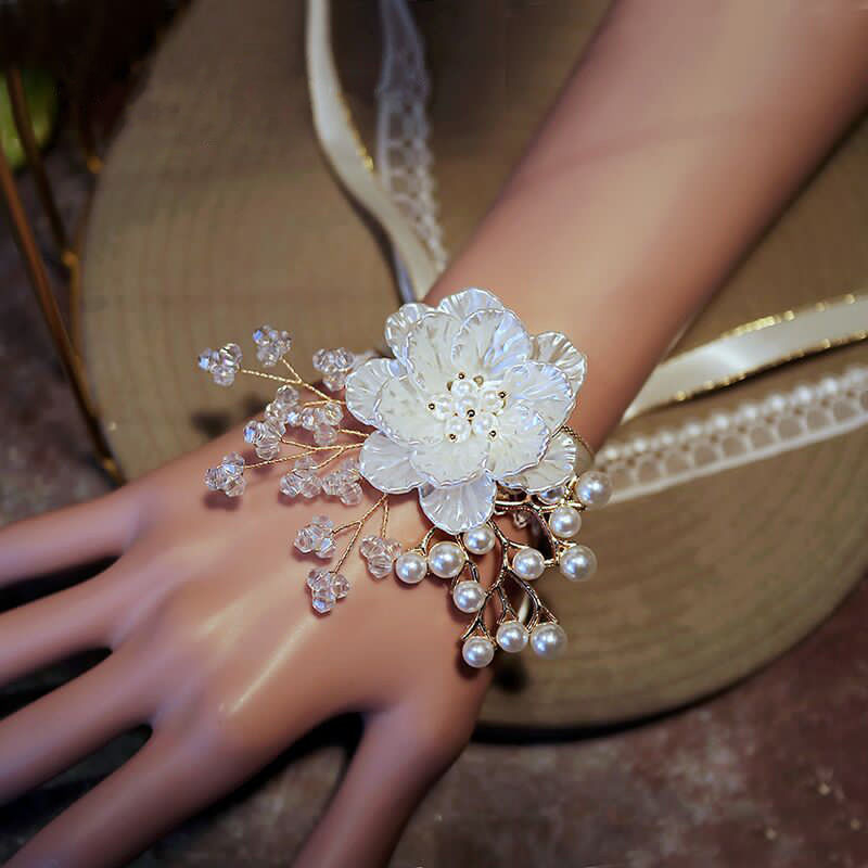 Сватбен комплект бутониери в корейски стил с горска тематика за младоженец и булка, броши за кумове, китки за шаферки и ръчно цвете за сестра (Стил: Корейски стил; Съдържание: Бутониери за младоженец и булка; Броши за кумове; Китки за шаферки; Ръчно цвете