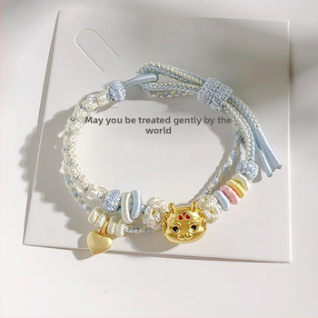 DIY rokassprādze no auklas, stilā interneta zvaigzne, universāla; roku adīšana; izcelsme: Lianyungang