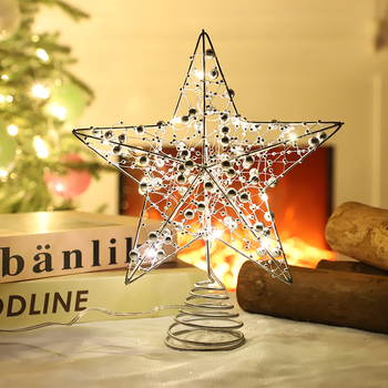 Zvijezda na vrhu drveta – božićna ukrasna dekoracija, 3D šuplja plastika, moderni minimalistički stil