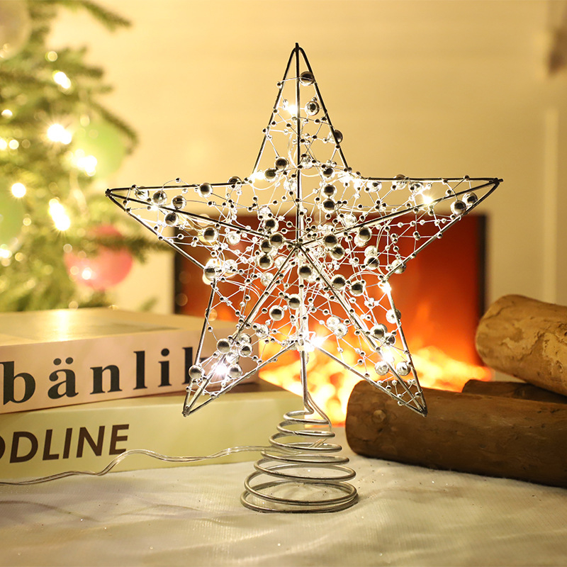 Zvijezda na vrhu drveta – božićna ukrasna dekoracija, 3D šuplja plastika, moderni minimalistički stil