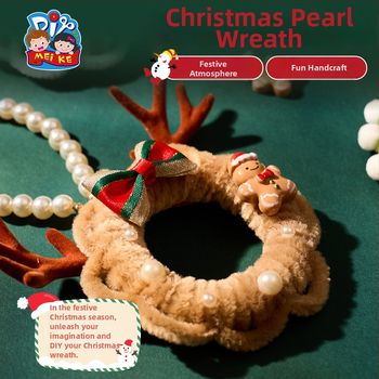 DIY Ziemassvētku vainags komplekts — Zīmols MEI KE; Materiāls: Twist stick; Stils: Mūsdienīgs un minimālistisks; Roku darināts