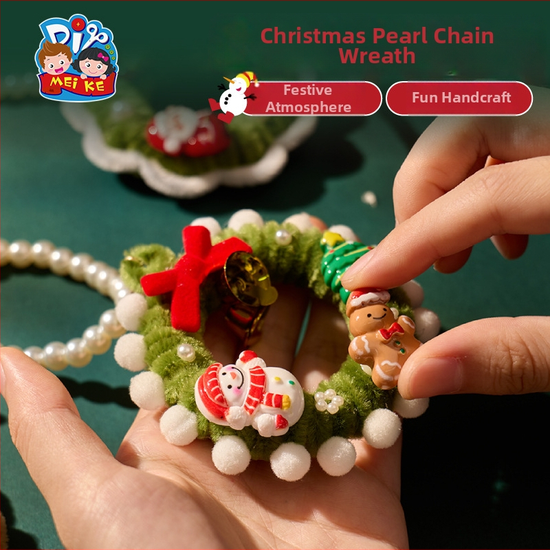 DIY Ziemassvētku vainags komplekts — Zīmols MEI KE; Materiāls: Twist stick; Stils: Mūsdienīgs un minimālistisks; Roku darināts