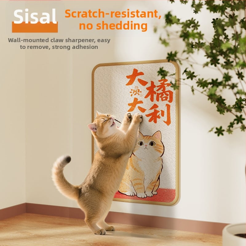 Πίνακας γρατζουνίσματος γάτας – Τοίχος με σισαλ μαξιλάρι, ανθεκτικός στις γρατζουνιές, χωρίς νήματα, προστασία καναπέ, Bruz