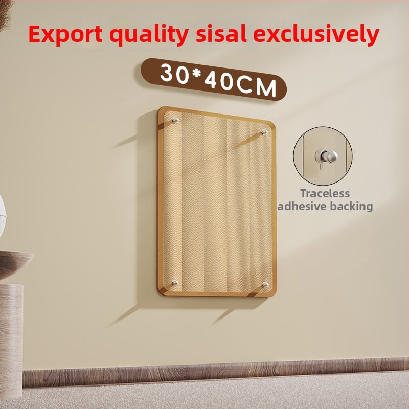 Πίνακας γρατζουνίσματος γάτας – Τοίχος με σισαλ μαξιλάρι, ανθεκτικός στις γρατζουνιές, χωρίς νήματα, προστασία καναπέ, Bruz