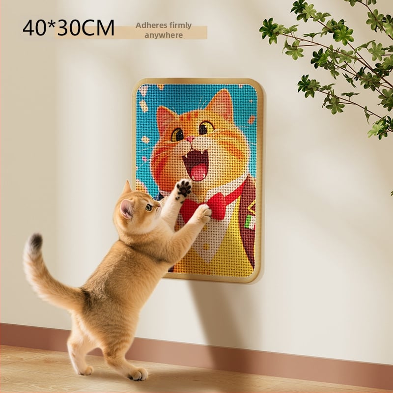 Πίνακας γρατζουνίσματος γάτας – Τοίχος με σισαλ μαξιλάρι, ανθεκτικός στις γρατζουνιές, χωρίς νήματα, προστασία καναπέ, Bruz