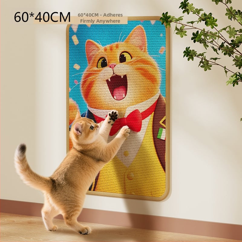 Πίνακας γρατζουνίσματος γάτας – Τοίχος με σισαλ μαξιλάρι, ανθεκτικός στις γρατζουνιές, χωρίς νήματα, προστασία καναπέ, Bruz