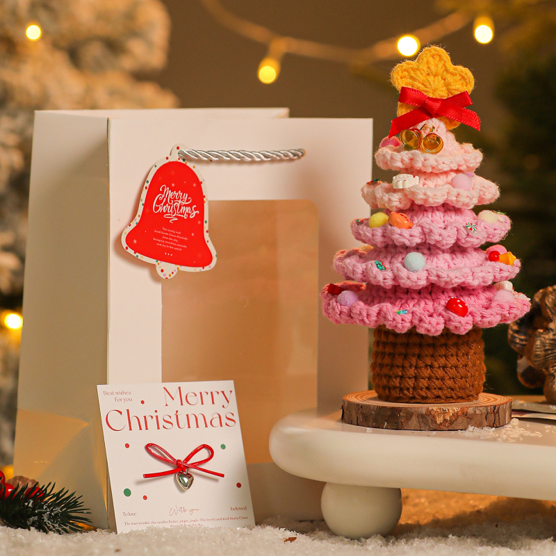 Χειροποίητο στολίδι για χριστουγεννιάτικο δέντρο: Άγιος Βασίλης από μαλλί με πλεκτό λουλούδι, μάρκα Hi xiaoer; Κατηγορία: Χριστουγεννιάνο δέντρο; Ύψος: όπως φαίνεται στην εικόνα; Διακόσμηση.