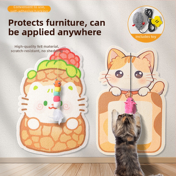 Katės įbrėžimų plokštė iš PVC, vertikalus sieninis tvirtinimas, galima pjaustyti, karikatūrų stilius, prekės ženklas Xinfeng Star