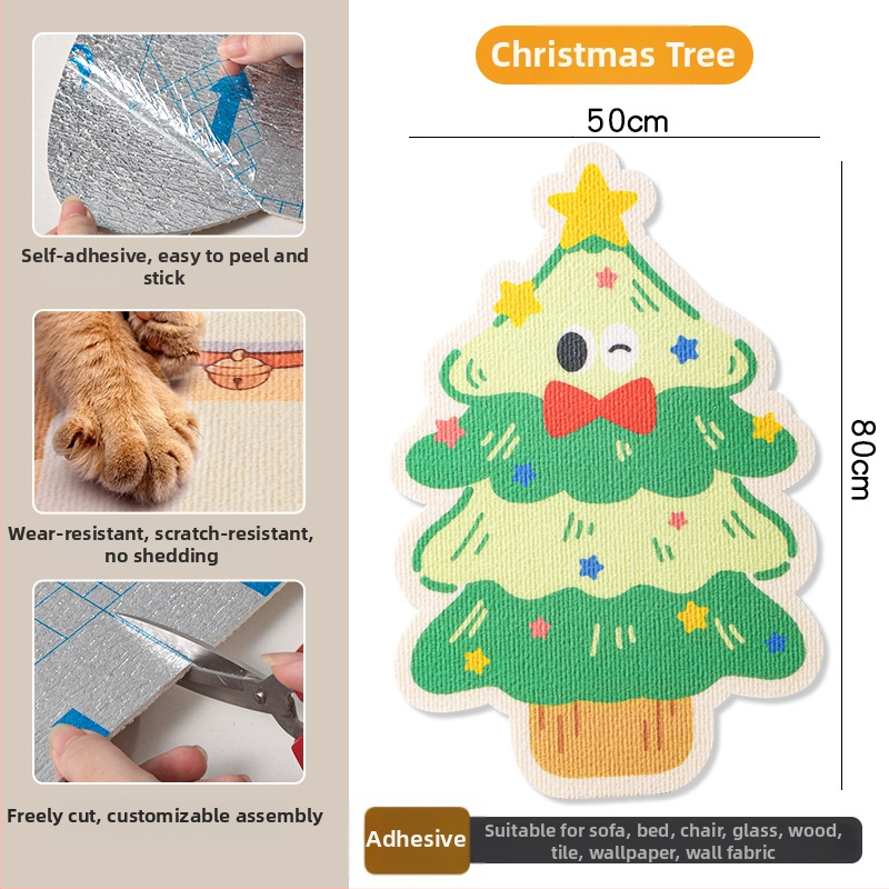 Katės įbrėžimų plokštė iš PVC, vertikalus sieninis tvirtinimas, galima pjaustyti, karikatūrų stilius, prekės ženklas Xinfeng Star