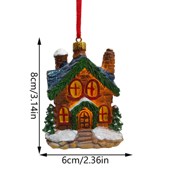 Gyanta medál – karácsonyi hóház dizájn, karácsonyi stílus, dekorációhoz