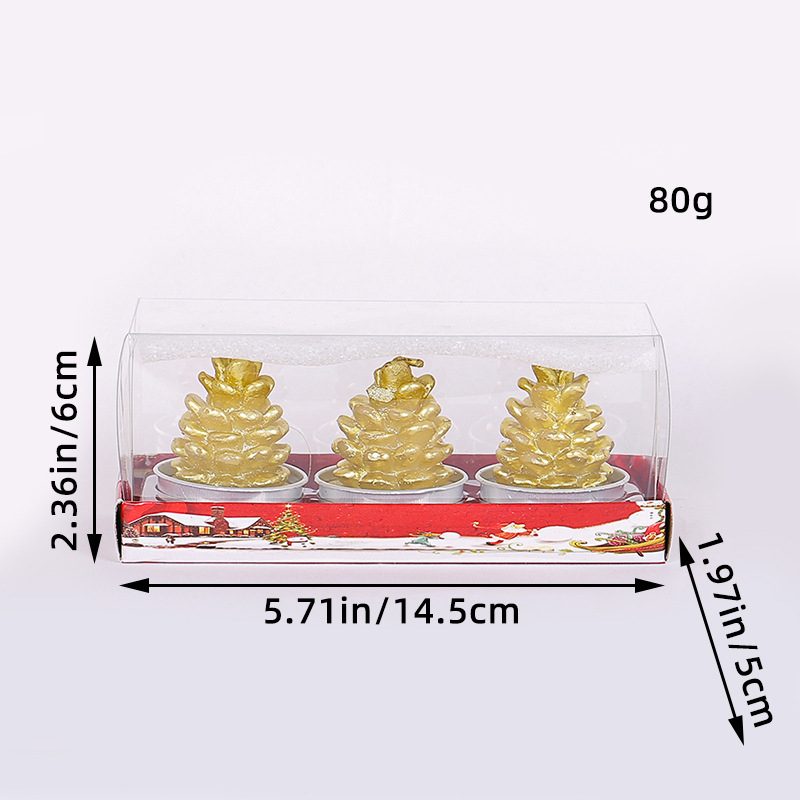 Karácsonyi kézműves gyertya festett díszítéssel, lézeres kivágású dekoráció karácsonyi ajándékokhoz (anyagkód 34164918221; kategória: karácsonyi textil; fesztivál: karácsony)