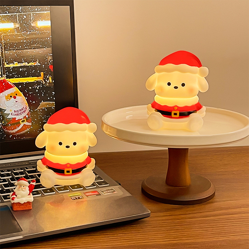 Karácsonyi asztali és kirakatdísz – rajzfilmszerű stílus, szilikon és puha ragasztó