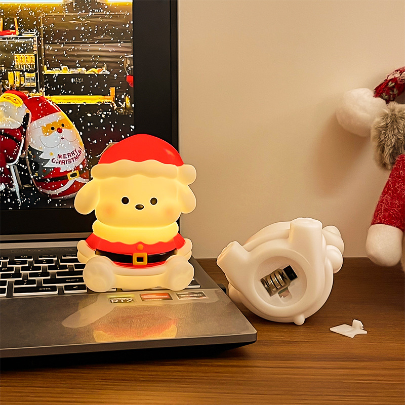 Karácsonyi asztali és kirakatdísz – rajzfilmszerű stílus, szilikon és puha ragasztó