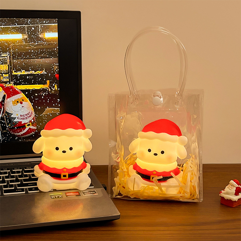 Karácsonyi asztali és kirakatdísz – rajzfilmszerű stílus, szilikon és puha ragasztó