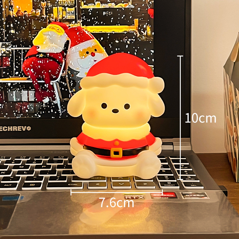 Karácsonyi asztali és kirakatdísz – rajzfilmszerű stílus, szilikon és puha ragasztó