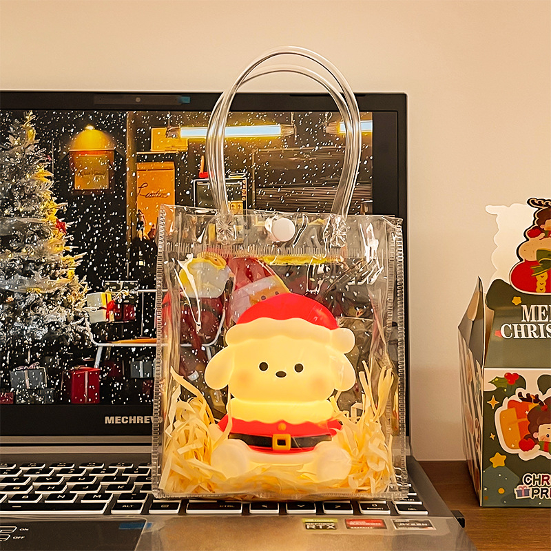 Karácsonyi asztali és kirakatdísz – rajzfilmszerű stílus, szilikon és puha ragasztó