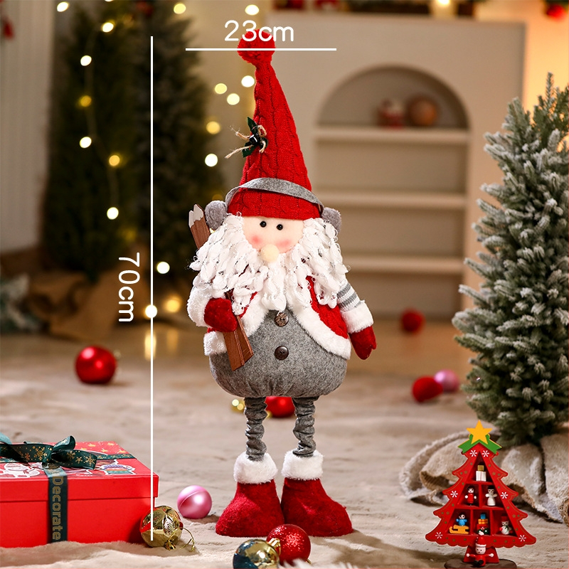 Jõulukaunistuste Santa Klausi plüüsnukk — materjal: kangas, bränd: Yue xiaoyi, IP: mitteautoriseeritud