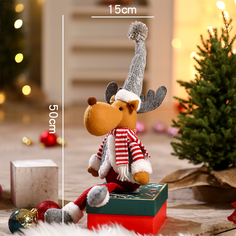 Jõulukaunistuste Santa Klausi plüüsnukk — materjal: kangas, bränd: Yue xiaoyi, IP: mitteautoriseeritud