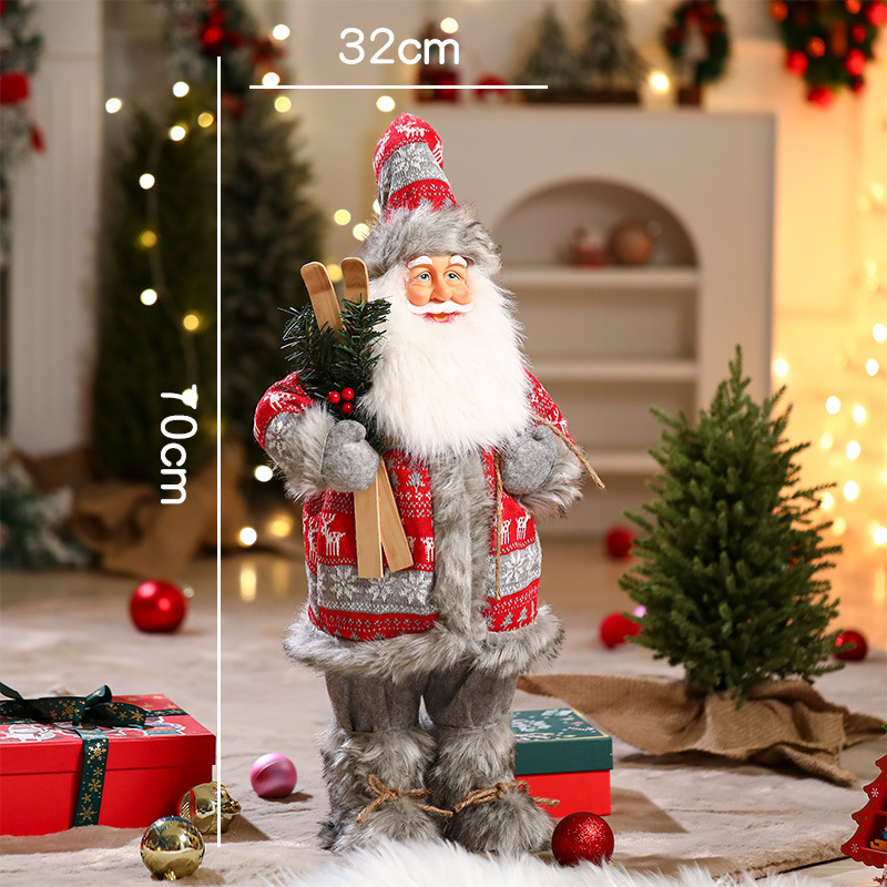 Jõulukaunistuste Santa Klausi plüüsnukk — materjal: kangas, bränd: Yue xiaoyi, IP: mitteautoriseeritud