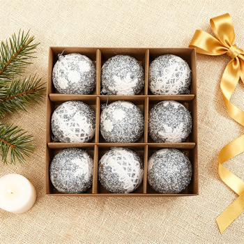 Blue Run πλαστικό σετ χριστουγεννιάτικων μπαλών (βαμμένες, κλασικό στυλ, εκτύπωση κατασκευής)