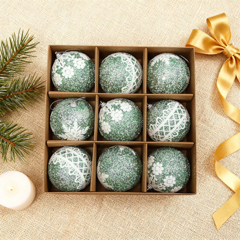 Blue Run πλαστικό σετ χριστουγεννιάτικων μπαλών (βαμμένες, κλασικό στυλ, εκτύπωση κατασκευής)