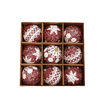 Blue Run πλαστικό σετ χριστουγεννιάτικων μπαλών (βαμμένες, κλασικό στυλ, εκτύπωση κατασκευής)