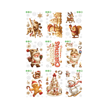 PVC anyagú karácsonyi dekorációs matrica, Xinying márka, karácsonyi stílus, alkalmas karácsonyra