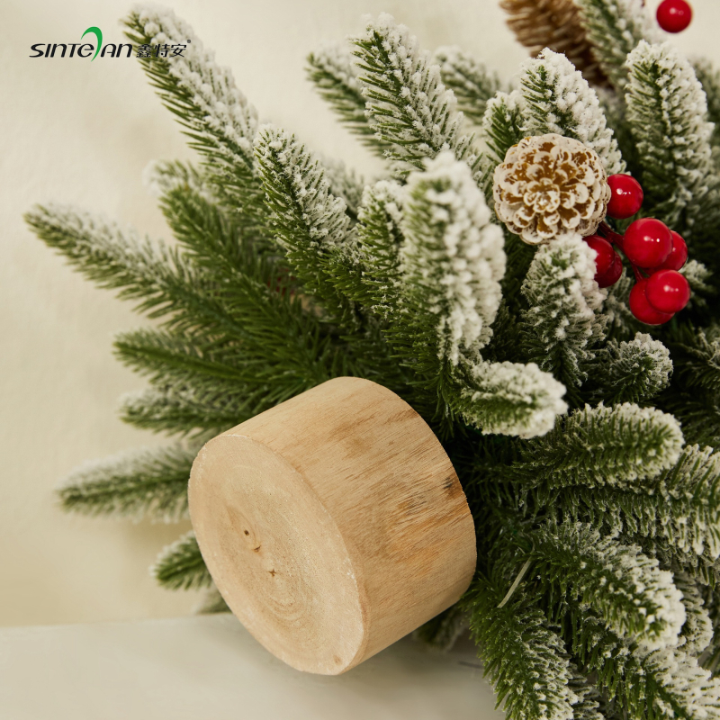 Xinte Ornament de birou cu brad de Crăciun, Material PE, Design semi-mecanic, Decor de birou