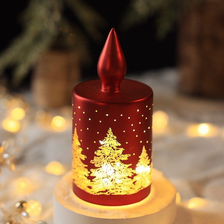 Božićna stolna ukrasna figura - Svjetleća kućica s imitacijom porculana, staklo (Materijal: staklo; Marka: Mingzhi glass; Pogodno za: Božić)