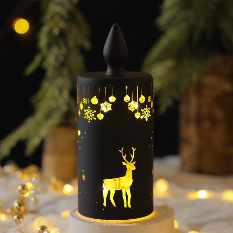 Božićna stolna ukrasna figura - Svjetleća kućica s imitacijom porculana, staklo (Materijal: staklo; Marka: Mingzhi glass; Pogodno za: Božić)